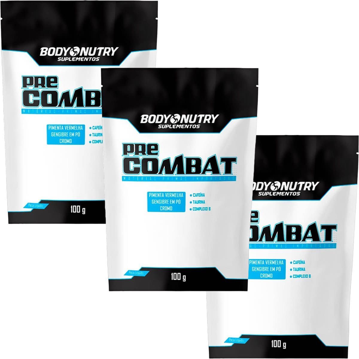 Kit 3X Pre Combat Refil - 100g Ma�� Verde - Body Nutry