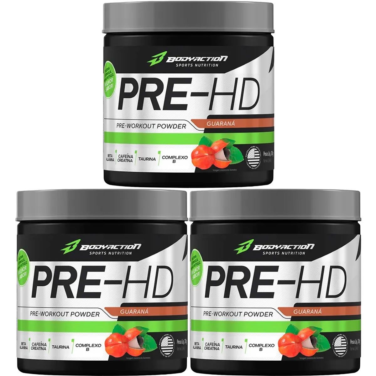 Kit 3X Pre-HD - 200g Guaran� - BodyAction