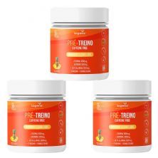 Kit 3X Pr�-Treino Caffeine Free - 300g Frutas Amarelas - Bigens