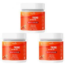 Kit 3X Pr�-Treino Caffeine Free - 300g Morango e Abacaxi - Bigens