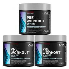 Kit 3X Pre Workout Stim Free - 300g Frutas Vermelhas - Dux Human Health