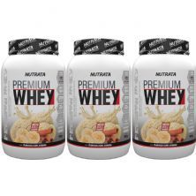 Kit 3X Premium Whey - 900g Banana com Canela - Nutrata
