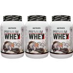 Kit 3X Premium Whey - 900g Cookies & Cream - Nutrata