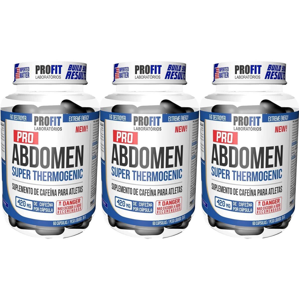 Kit 3X Pro Abdomen 420mg - 60 C�psulas - ProFit