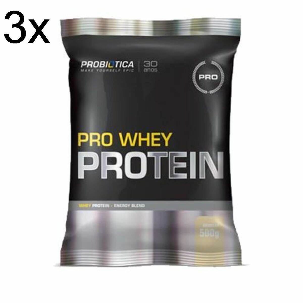 Kit 3X Pro Whey Protein Super Formula - 500g Baunilha - Probi�tica
