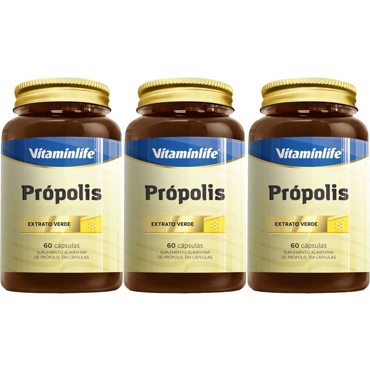 Kit 3X Pr�polis - 60 C�psulas - Vitaminlife