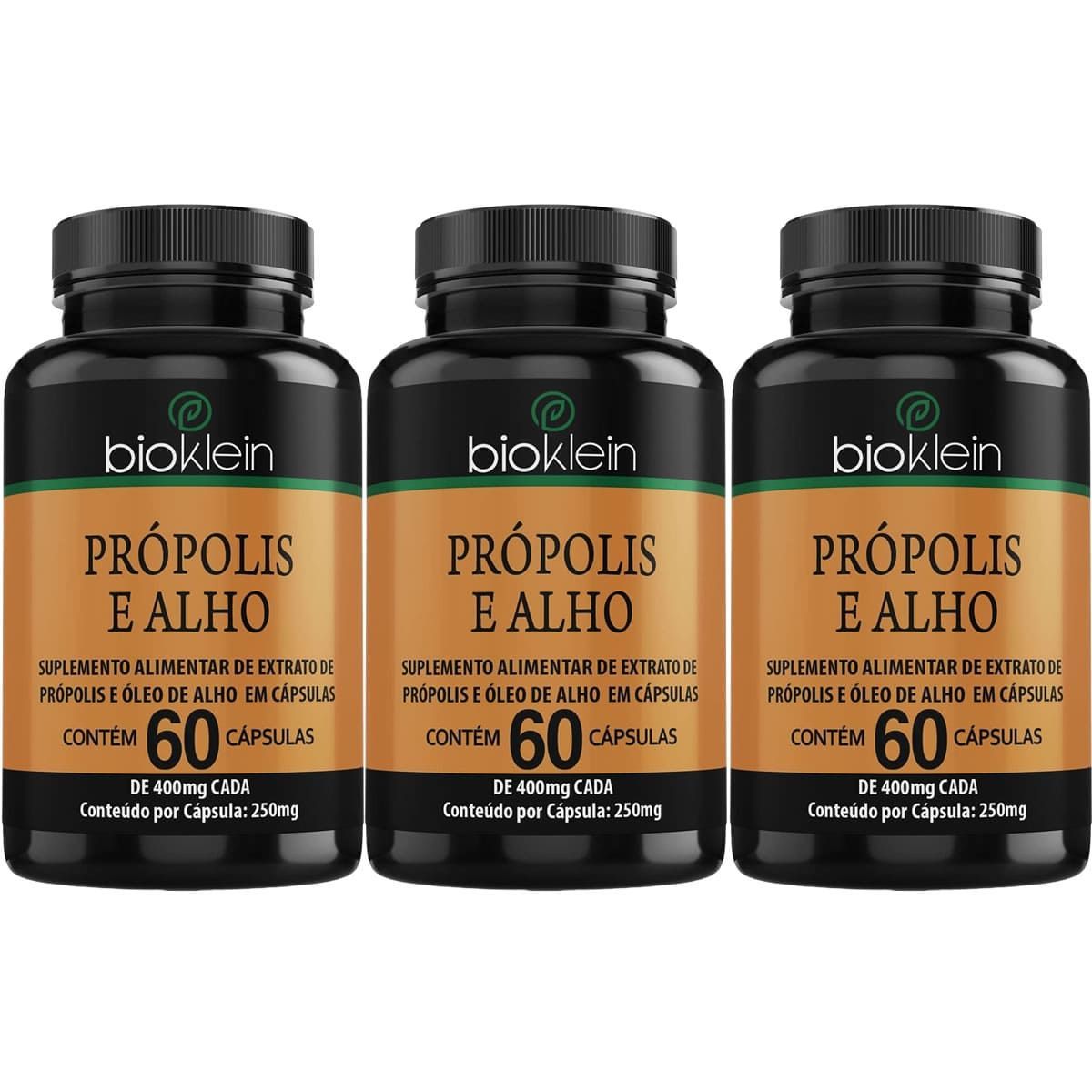 Kit 3X Pr�polis e Alho - 60 C�psulas - Bioklein