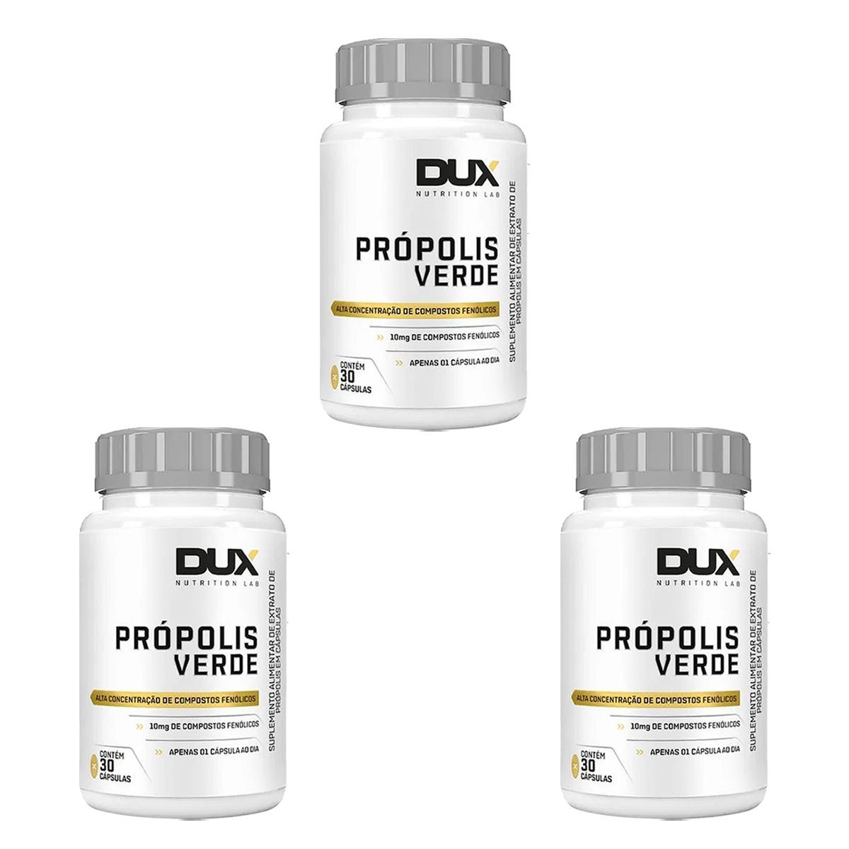 Kit 3X Pr�polis Verde - 30 C�psulas - Dux Nutrition