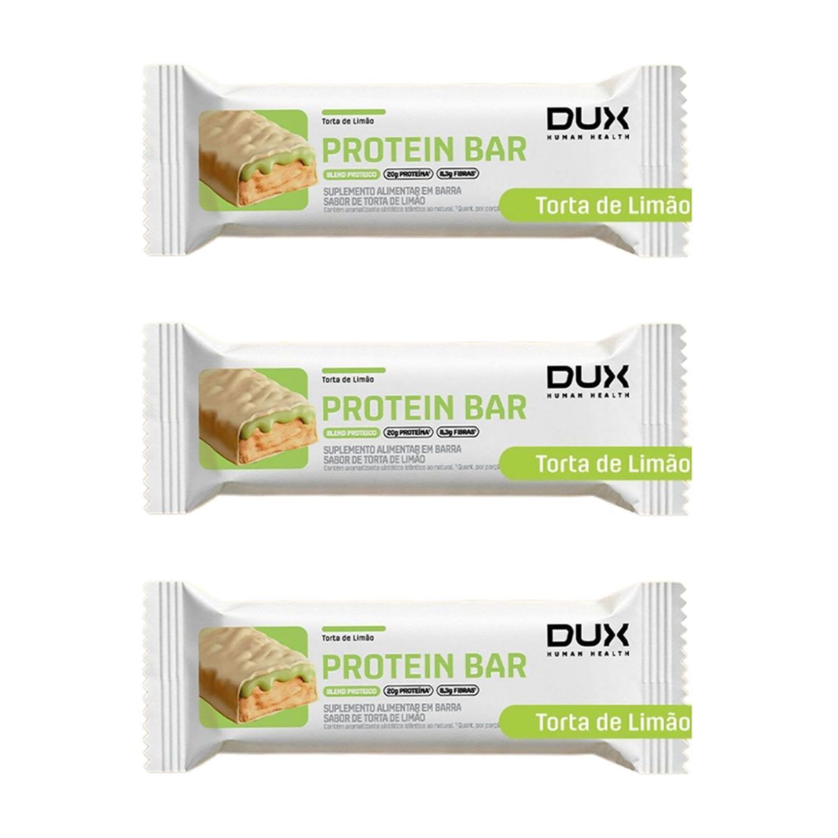 Kit 3X Protein Bar - 1 Unidade 60g Torta de Lim�o - Dux Human Healt