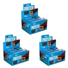 Kit 3X Protein Bar - 12 Unidades de 55g Chocolate Com Baunilha - Bodyaction