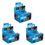 Kit 3X Protein Bar - 12 Unidades de 55g Chocolate Com Baunilha - Bodyaction