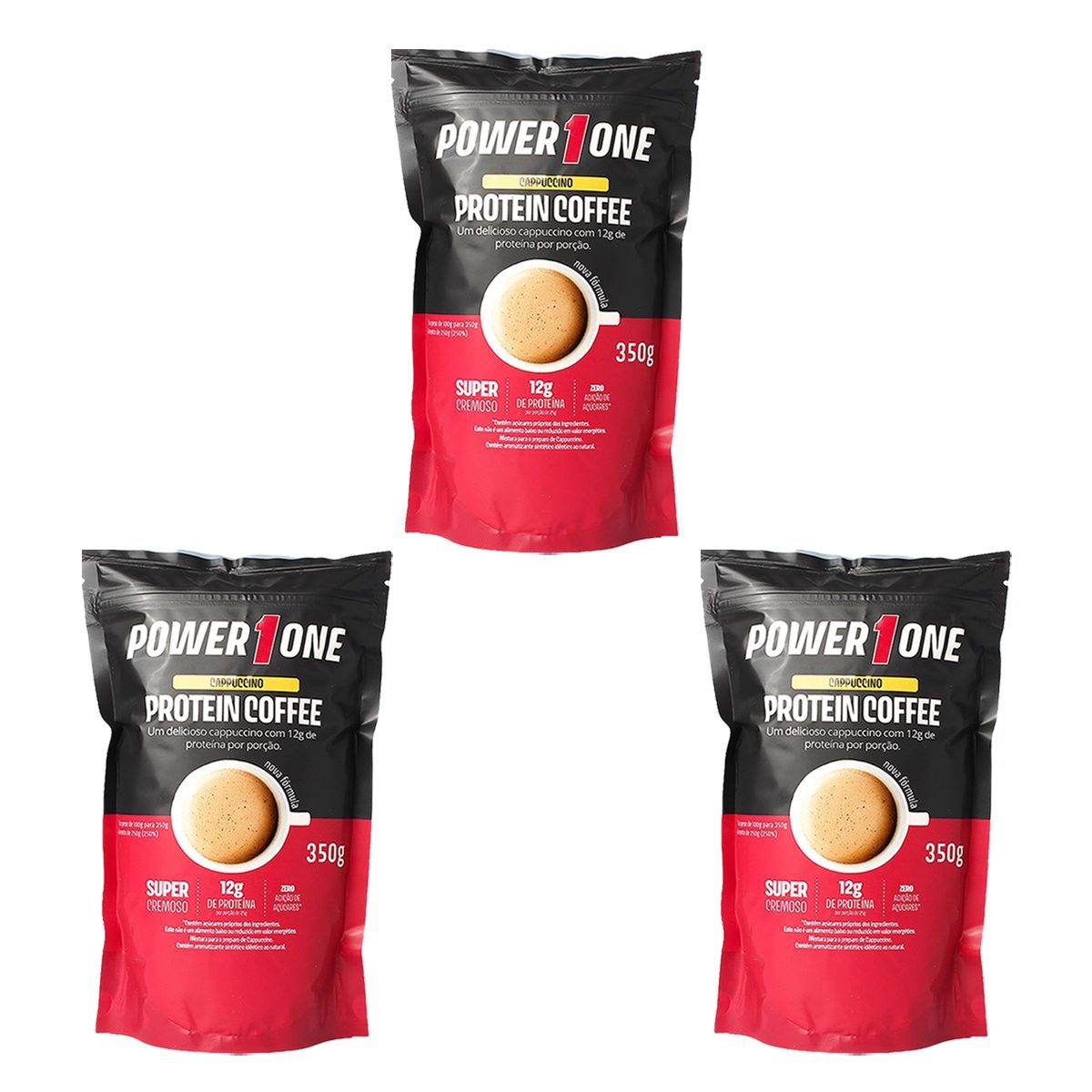 Kit 3X Protein Coffe - 350g Cappuccino - Power1One