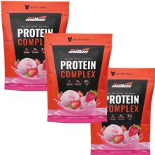Kit 3X Protein Complex - 1800g Refil Iogurte de Morango - New Millen