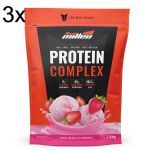 Kit 3X Protein Complex - 1800g Refil Iogurte de Morango - New Millen