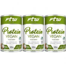 Kit 3X Protein Vegan Plant Based - 450g Coco - FTW