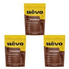 Kit 3X Prote�na U�vo - 1000g Refil Chocolate - U�vo