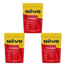 Kit 3X Prote�na U�vo - 1000g Refil Morango - U�vo