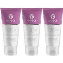 Kit 3X Protetor Solar Facial Toque Seco - 60g FPS 70 - Anasol