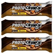 Kit 3X Proto Crunch Bar - 1 Barra de 60g Caramelo Crocante - Nutrata