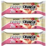 Kit 3X Proto Crunch Bar - 1 Barra de 60g Morango - Nutrata