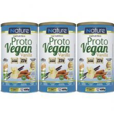 Kit 3X Proto Vegan - 480g Baunilha Com Canela - Nature