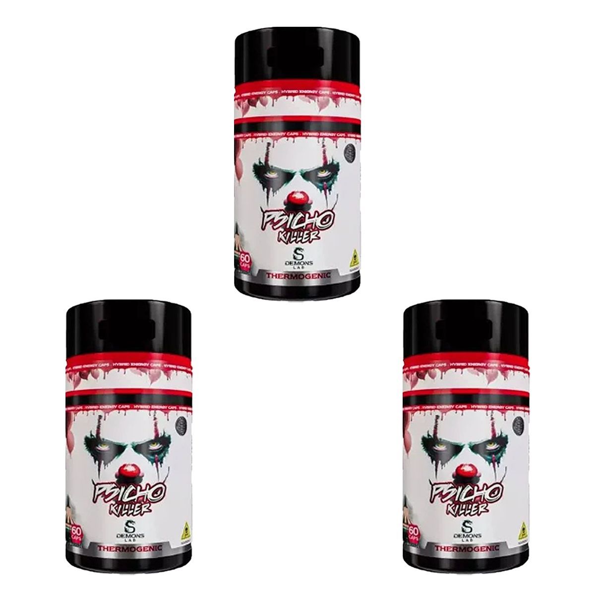 Kit 3X Psicho Killer - 60 C�psulas - Demons Lab