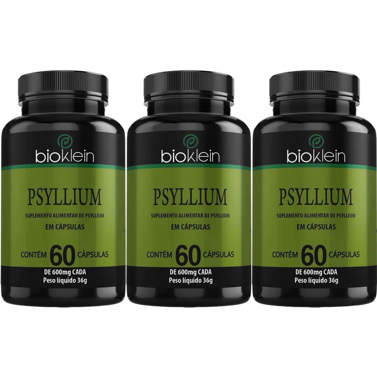 Kit 3X Psyllium - 60 C�psulas - Bioklein