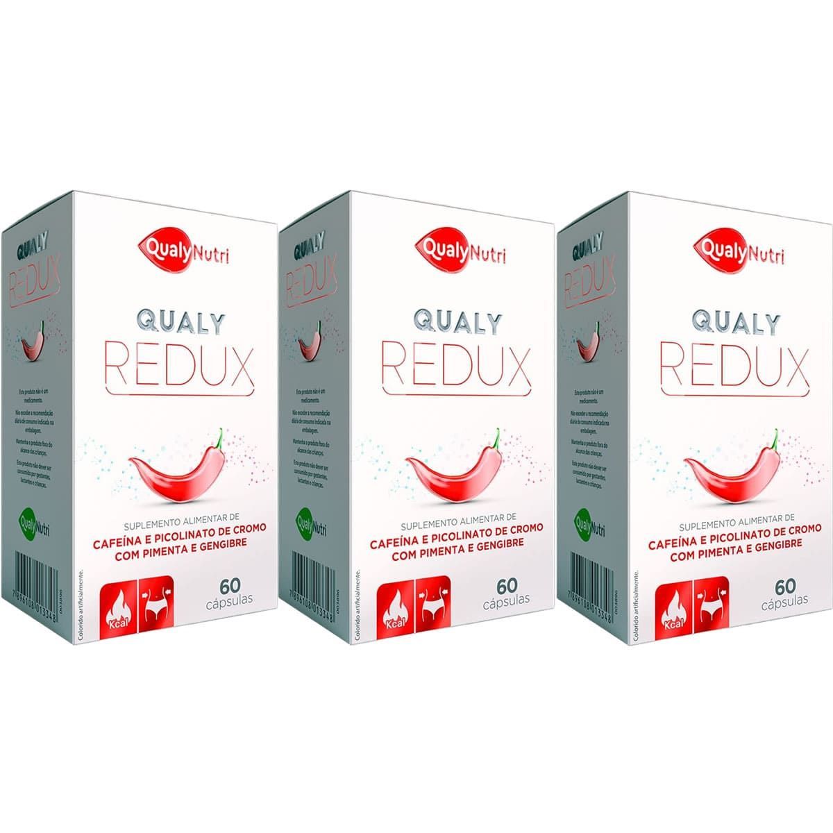 Kit 3X Qualy Redux - 60 C�psulas - QualyNutri