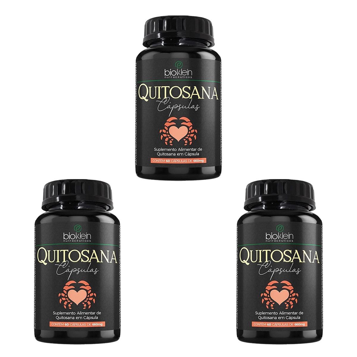 Kit 3X Quitosana - 60 C�psulas - Bioklein
