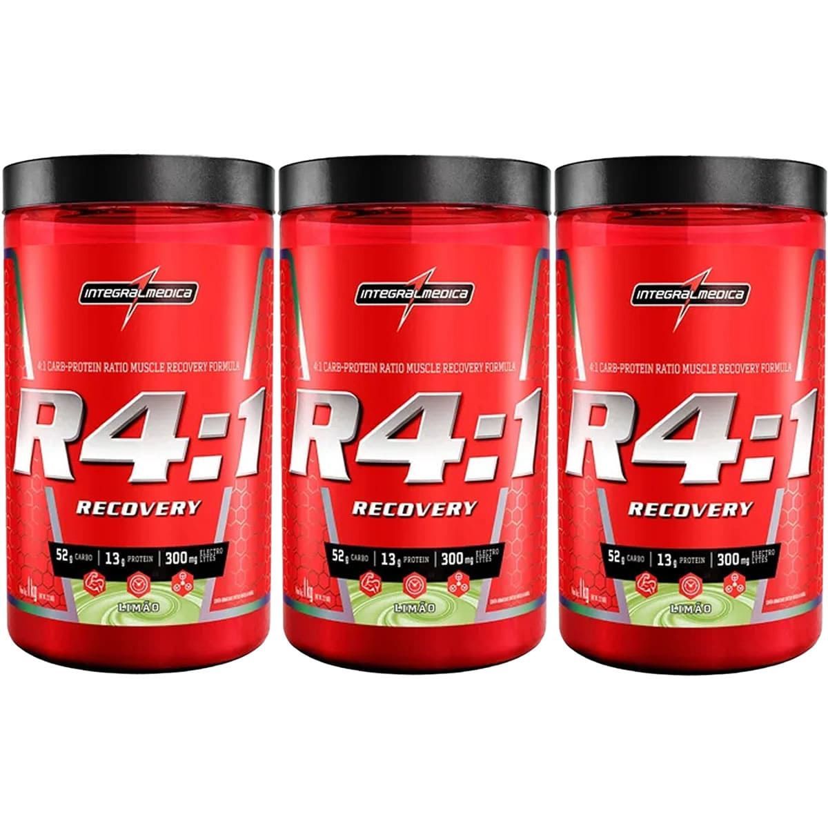 Kit 3X R4:1 Recovery Powder - 1000g Lim�o - IntegralM�dica