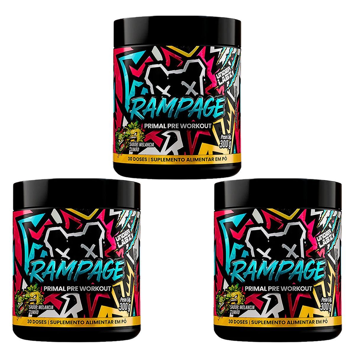 Kit 3X Rampage - 300g Melancia com Lim�o - Under Labz