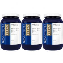 Kit 3X Reaction Clean - 900g Sem sabor - Atlhetica Nutrition