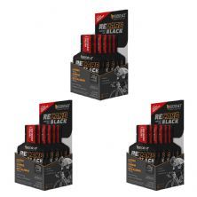 Kit 3X Recarb Energy Gel Black Pro Beta - 10 Sach�s 30g Frutas Vermelhas - Reidrat