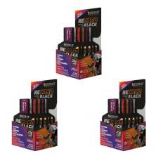 Kit 3X Recarb Energy Gel Black Pro Beta - 10 Sach�s 30g Sabores Variados - Reidrat