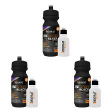 Kit 3X Recarb Energy Gel Black Squeeze + Mini Squeeze 100 ml - 600g Rasp Berry - Reidrat