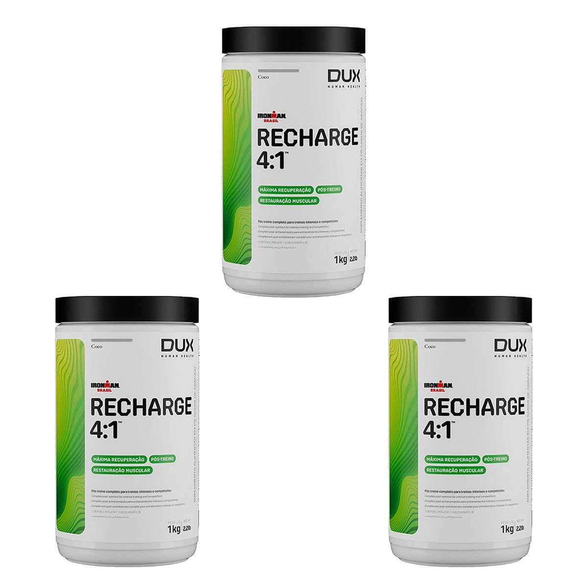 Kit 3X Recharge 4:1 - 1000g Coco - Dux Nutrition