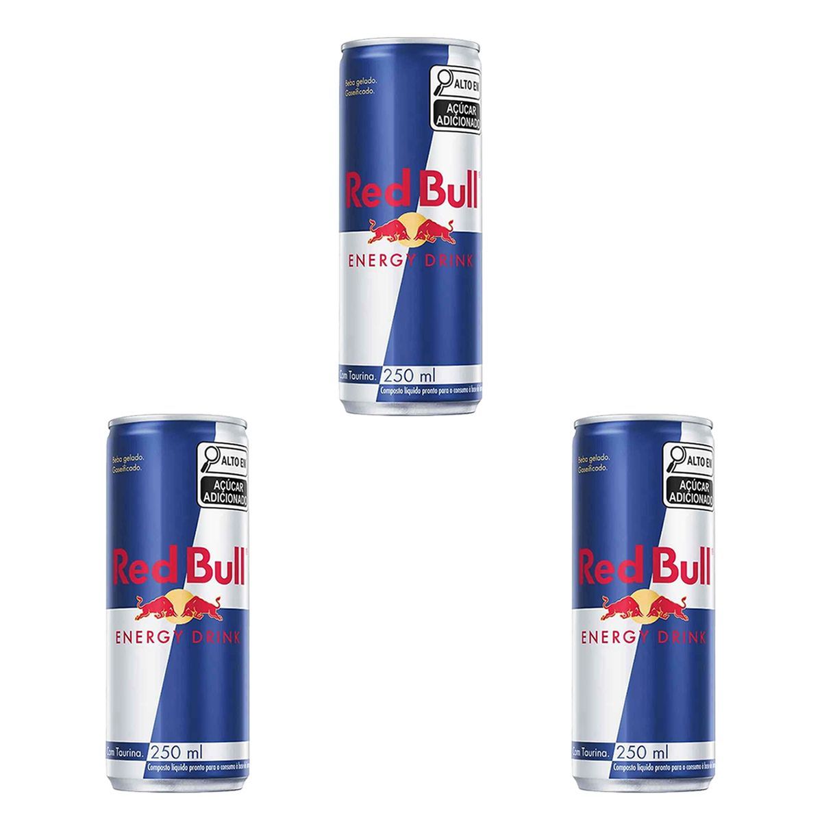 Kit 3X Red Bull Energy Drink - Lata 250ml - Nutrata