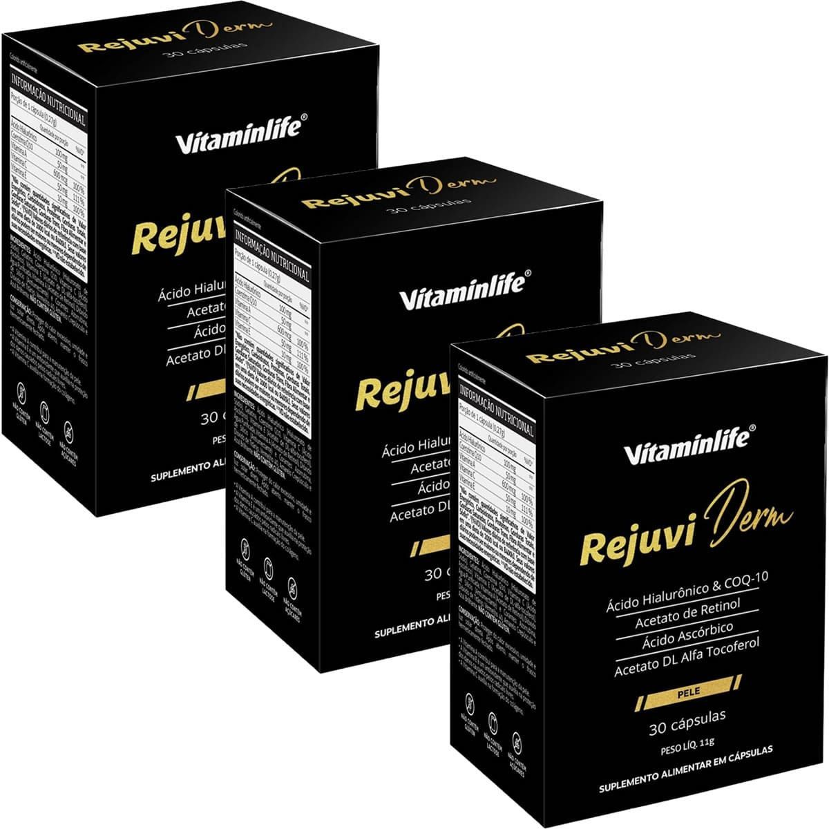 Kit 3X Rejuvi Derm - 30 C�psulas - VitaminLife