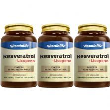 Kit 3X Resveratrol + Licopeno - 30 C�psulas - VitaminLife