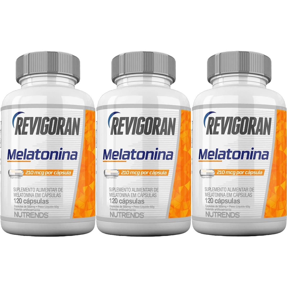 Kit 3X Revigoran Melatonina - 120 C�psulas - Nutrends