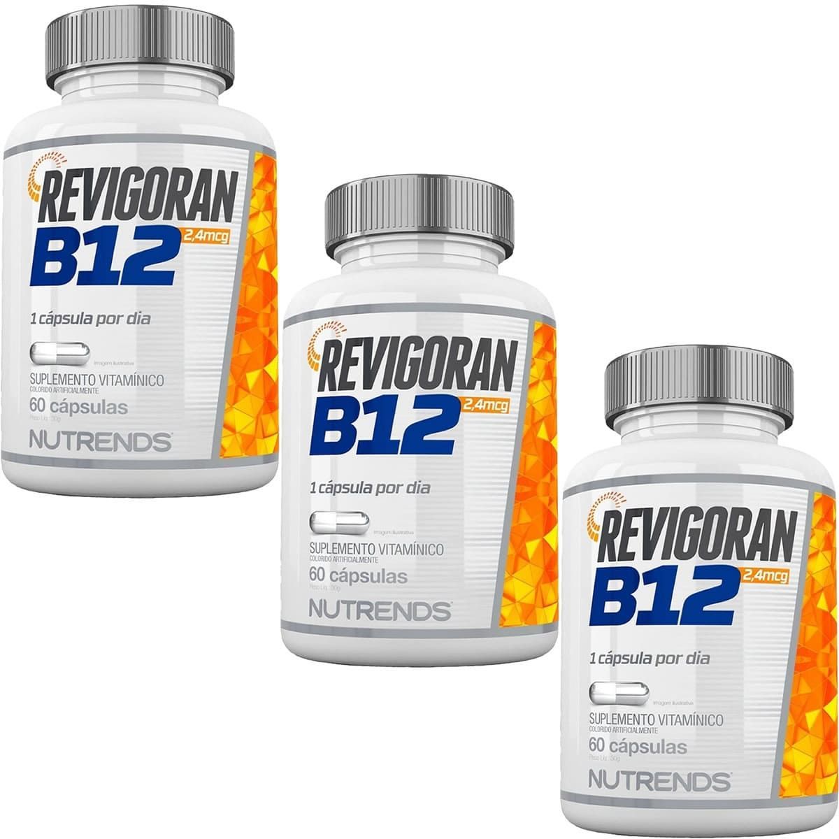 Kit 3X Revigoran Vitamina B12 - 60 C�psulas - Nutrends