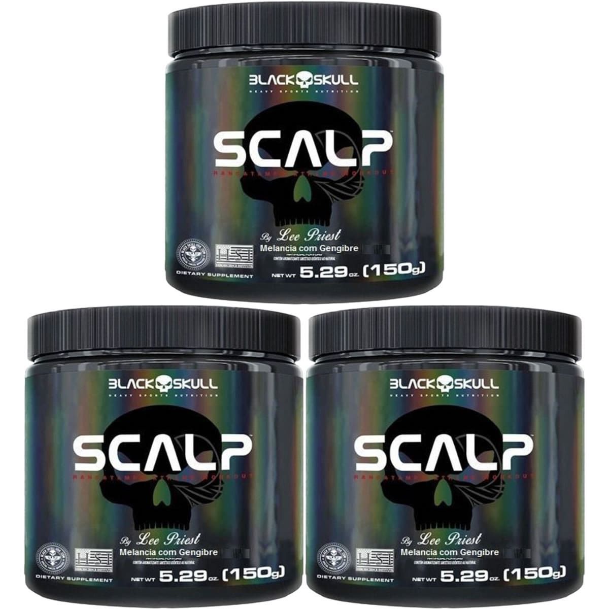Kit 3X Scalp - 150g Melancia com Gengibre - Black Skull
