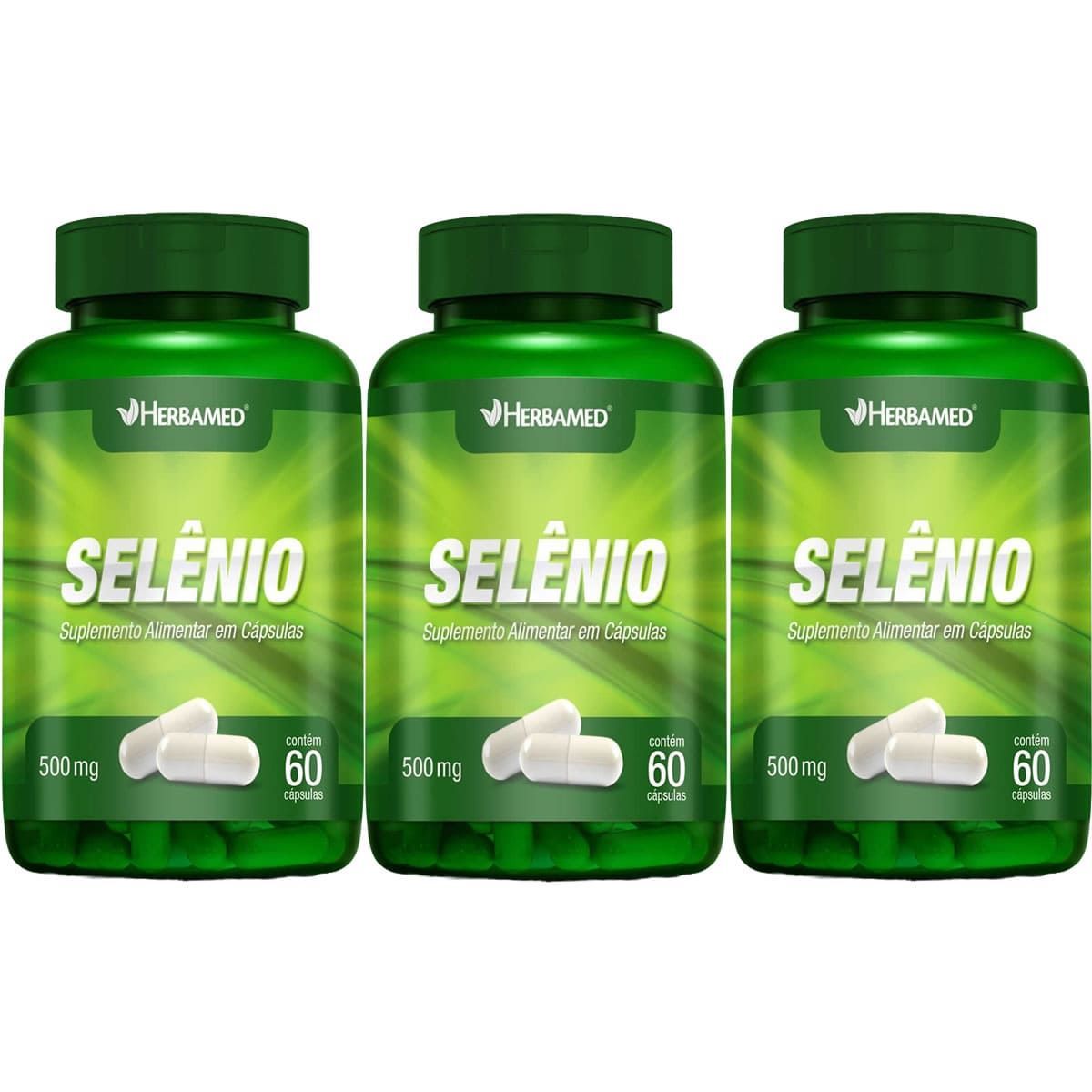 Kit 3X Sel�nio - 60 C�psulas - Herbamed