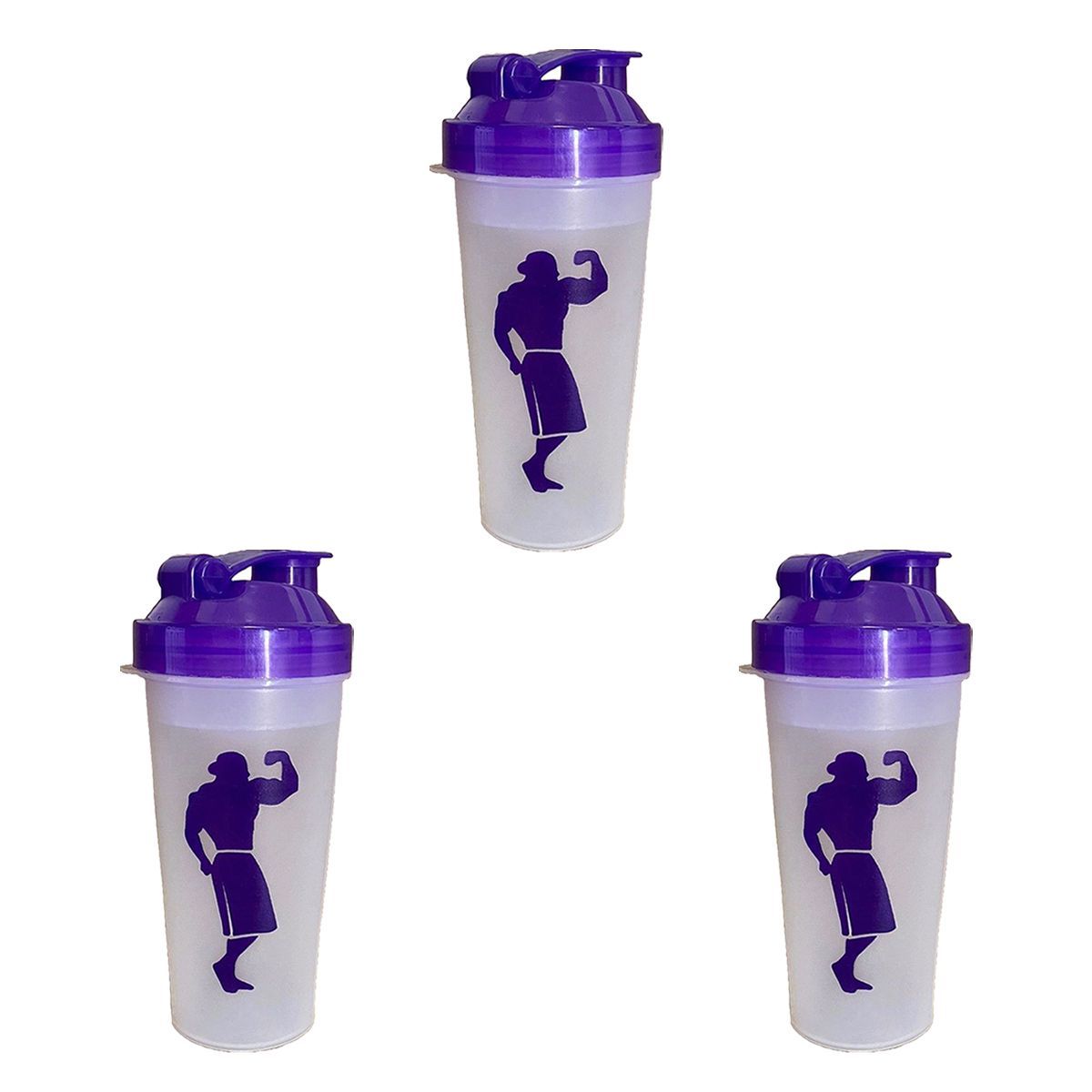 Kit 3X Shakeira Big Twister - 600 ml Roxo - Canibal Inc