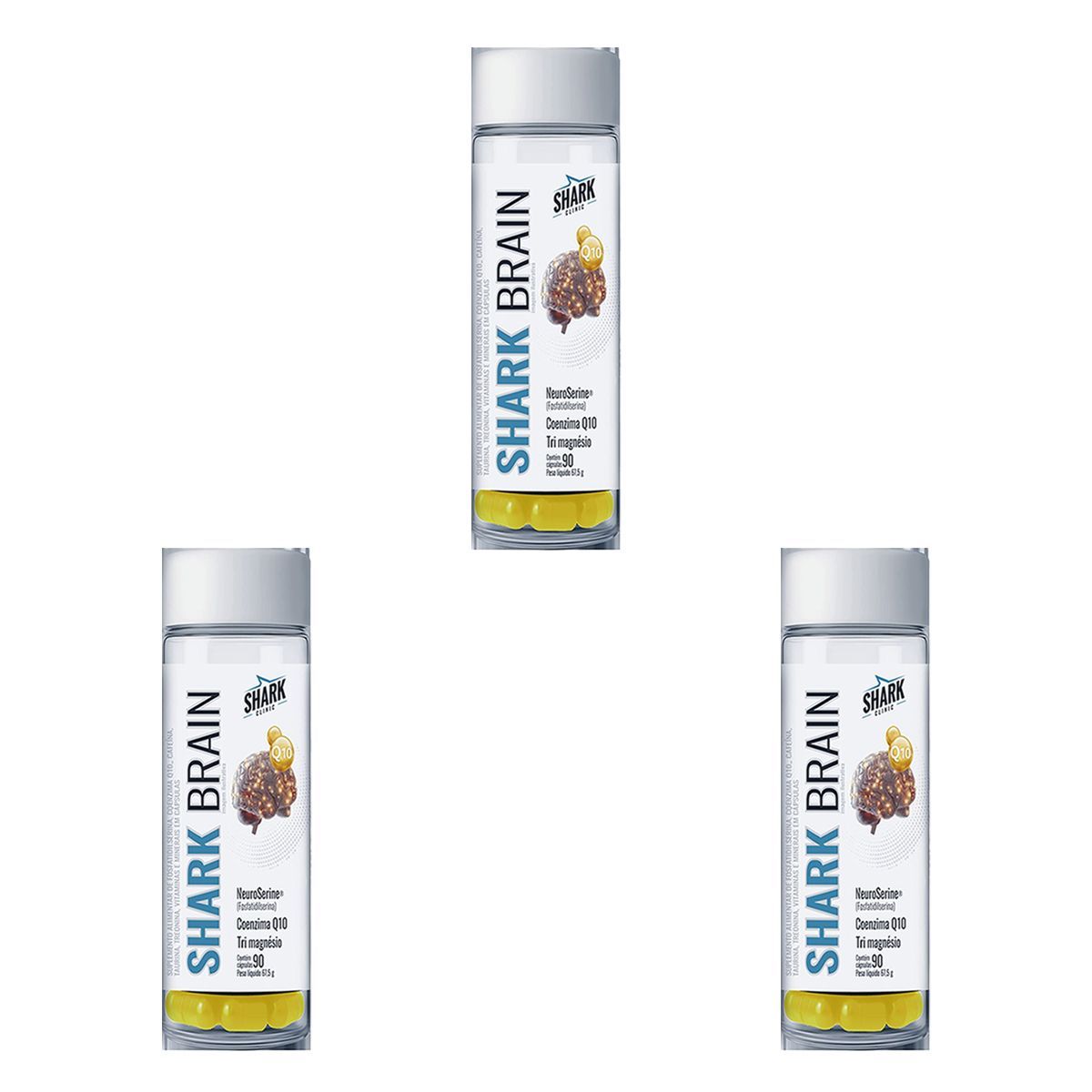 Kit 3X Shark Brain - 90 C�psulas - Shark Pro