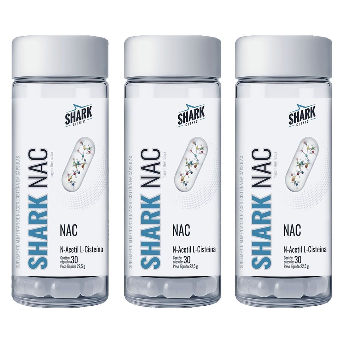 Kit 3X Shark Nac - 30 C�psulas - Shark Pro