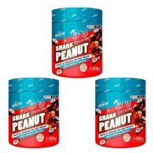 Kit 3X Shark Peanut Zero Lactose - 600g Chocolate com Coco - Shark Pro