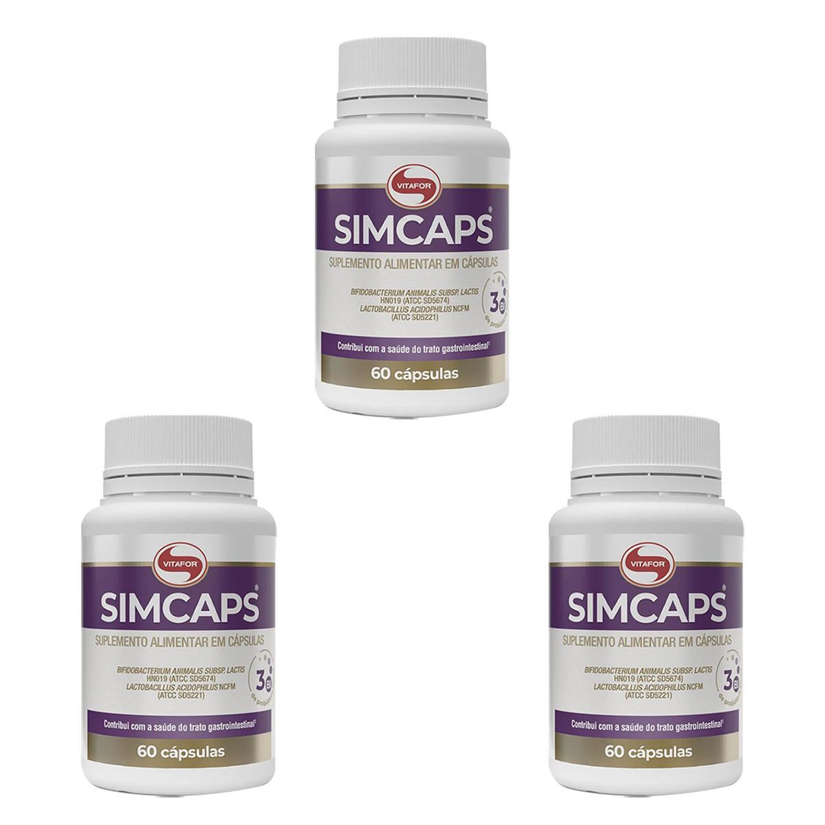 Kit 3X Simcaps -  60 C�psulas - Vitafor