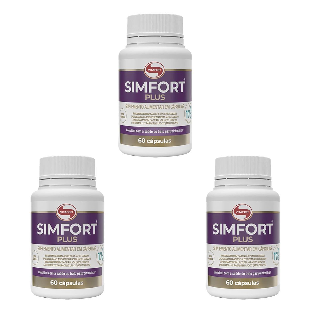 Kit 3X Simfort Plus - 60 C�psulas - Vitafor