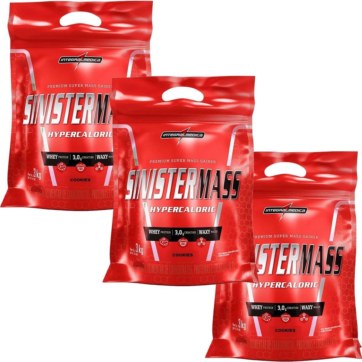 Kit 3X Sinister Mass - 3000g Cookies - IntegralM�dica